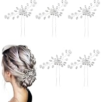 3 Braut-Haarspangen Mit 2 Kopfschmuck-Strasssteinen – Für Hochzeit, Party, Weiß