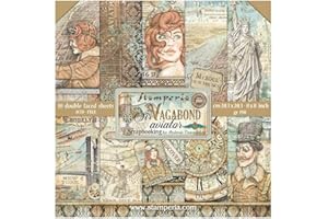 Stamperia International Stamperia-Mini Scrapbooking-Sir Vagabond-Aviator, Carta, Bianco, OSFA