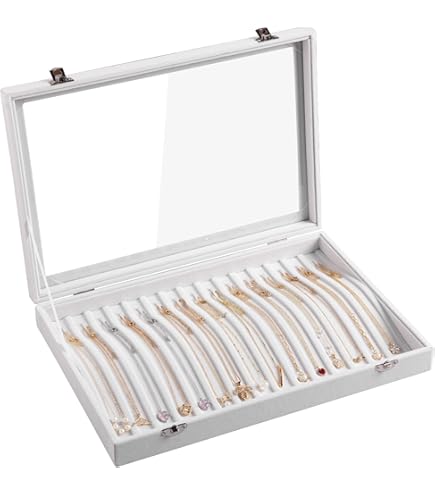 Frebeauty Ringen/oorbel organizer lade met doorzichtig deksel, 7