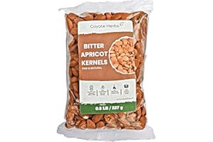 COYOTE-HERBS Noccioli di Albicocca Amari Naturali 227g/8 oz: Semi Grezzi & Mandorle