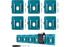 6 Stycken Batterihållare Väggfäste för Makita, Batterifäste för Makita BL1860 BL1850 BL1840 BL1830 14.4-18V, Verktygsförvarin