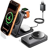 KPON 3-in-1 Magsafe Ladestation für Apple Watch und iPhone & Airpods | Faltbares Design, Weniger Wärmeentwicklung, Weniger Ka