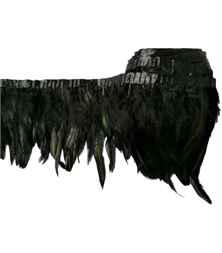 Frange Plumes Coq Naturelles 1.8m - Largeur 10-15cm Rouge | Couture, Déguisement, Décoration