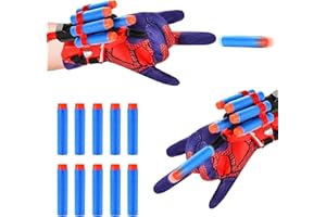 Lot de 2 Gant de Lanceur Spiderman, Gant de Lanceur pour Spiderman Jouets de Poignet Lanceur de Héros Gant de Cosplay en Plastique pour Enfants Jouets de Poignet de Lanceur d'araignée (B)