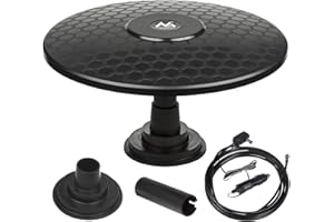 Maclean MCTV-945 - Antena Omnidireccional Exterior Multidireccional para Televisión Activa (Magnética, 12/24 V)