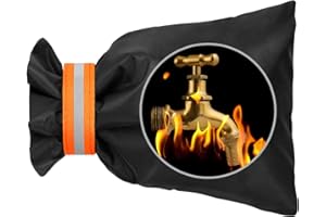 Vicloon Leuchtstreifen Außen Wasserhahn Abdeckung,1 Stück Verdickung Außen Wasserhahn Abdeckung, Wasserdicht, Frostschutz, Thermoschutz für Garten Wasserhahn(orange)
