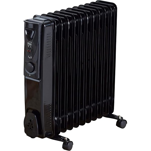 Swan SH60010BN 9 Finned Oil Filled Radiator , Black : Amazon.co.uk: DIY u0026  Tools