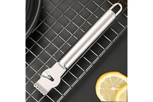 WDEC Peeler à Fruits en Acier Inoxydable Outil Professionnel de pelure au Citron Orange, Râpe à Cuisine - Citron, Fromage, Parmesan, Ail, Gingembre, Éplucheur à Citron pour Cocktail au gin