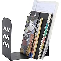 Callas Premium Bookend, Set of 1 Pair with Anti-Skid Pads, Black, Cy255