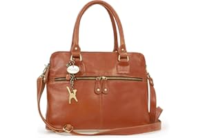 Catwalk Collection Handbags - Grand Tote Bag Femme Cuir - Sac à Main de Travail - Sac Porté Èpaule Avec Bandoulière Détachable - Victoria