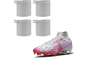 UamGlsob 2 paia di lacci scarpe da 4mm per calcio, lacci piatti sottili per scarpe da rugby e calcio alte/basse