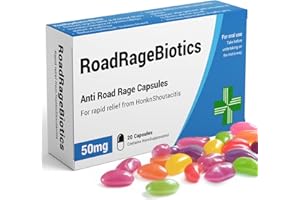KADOBOX RoadRagebiotics - Funny Gifts for Men & Women, Joke Pill Box, Gifts for Dad & Men