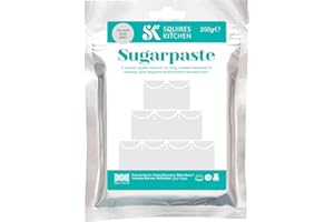 Squires Kitchen Dove Grey Ready To Roll Sugarpaste Icing for Decorating Cakes, Cupcakes and Cookies, Premium Quality Rolled Fondant - 250g