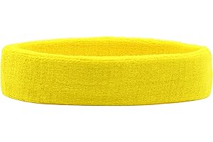 HANERDUN Bandeau de Sport pour Hommes et Femmes Bande de Cheveux Élastique Non Slip Évacuation de l'Humidité Bandeau en Coton pour Sports