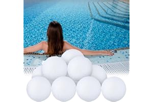 Garqitwan Filterbälle Pool für Sandfilteranlagen, 10 Stück Wiederverwendbar Filterkugeln Pool Pool Zubehör für Filterpumpe, Pool Filter Schwimmbad Filteranlagen, Aquarium und Poolreinigung