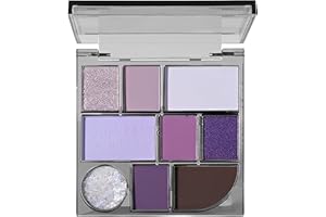 HERBENJOY Eyeshadow Palette Matte Purple Pallets 9 Eye Shadow Shades Glitter Light Violet Makeup Set,Intense Color,Blendable Pressed Pigment Eyeshadow For Women Girls Gift (Purple)