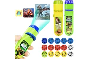 Yeelan Proyector de diapositivas Antorcha Luz de proyección Antorchas pequeñas Lámpara Linterna Hora de acostarse Luz nocturna para niños, bebés, pequeños (5 temi, 120 immagini)