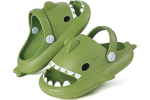Sisttke Hai Hausschuhe Kinder Badelatschen Shark Sildes Slippers Mädchen Jungen Cute Hai Sandalen Sommer Badeschlappen rutschfeste Pantoletten Dusch Badeschuhe Strand