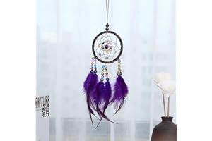 ZYSY Traumfänger Feder Traumfänger im böhmischen Stil für Wand Hängen Home Decor Ornamente Handwerk Dekorationen Auto Auto Anhänger (Stil H (lila))