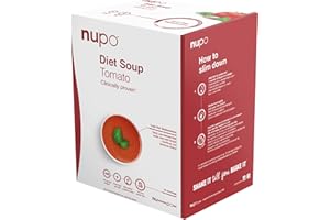 NUPO Diet Meal Replacement Gluten Free Tomato Soup (12 Servings) | Very Low Calorie Diet Soups for Weight Loss | Clinically Proven Packaged Instant Soups for Efficient Weight Management