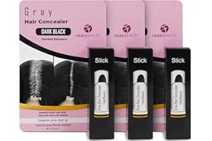 FABZ BEAUTY Root Touch Up Stick for Women & Men | Easy Hair Root Colour Touch Up for Grey Coverage, Long-Lasting Hair Colour with Magic Retouch, Natural & Quick Application (Jet Black Pack of 3)