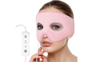 Comfheat Maschera termica per sinusite, congestione nasale, stress, 3 impostazioni di calore, terapia calda compressa, lavabile viola (non ricaricabile)