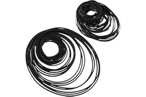 VIN BEAUTY 100 Pcs Recorder Rubber Belts Cassette Recorder Repair Maintenance Mix Flat Cassette Tape 40-135 mm Machine Rubber Replacement for DVD CD LD VCR Drives (1mm and 3mm Width)