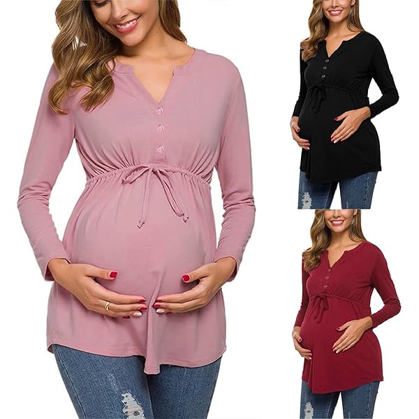 Maglietta Premaman Jimmackey Con Stampa Bambi - Top Doppio Strato Per Allattamento, Cotone, Manica Corta - Foto 2