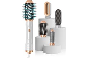 Spazzola Asciugacapelli 4 IN 1, UKLISS Spazzola ad Aria Calda, Spazzola Arricciacapelli Spazzola Phon per Capelli Multifunzionale, Per Asciugare Capelli, Capelli Lisci, Capelli Ricci