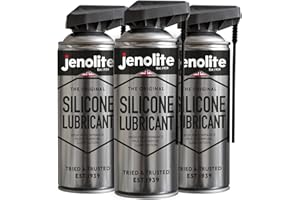 3 x silikonowy smar w sprayu JENOLITE - wielofunkcyjny smar o wysokiej wydajności - 400 ml (odporny na ciepło, odpycha brud i wilgoć, nietoksyczny smar)