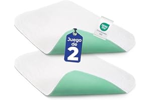 Dreamzie - Protector Colchon Impermeable e Absorbente - 50x70 cm - Lote de 2 Funda Colchon Lavable para Incontinencia