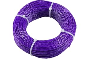 LAOJU Trimmer Strimmer Line Grass Trimmer String Line Universal Nylon Cord Wire Brush cutter Weed Eater Twist Lines, 2mmX 50m (Purple)