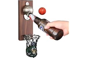 BelonLink Montage Mural Décapsuleur, Ouvre-Bouteilles en Bois, avec Cap Catcher, Style Vintage, pour la Maison, la Cuisine, le Jardin, la Terrasse, barre, la Caravane, l'intérieur et l'extérieur