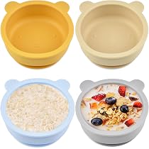 Beikost Teller 3er Set Silikon Baby Schüsseln Saug Produktbild-Vorschau 2
