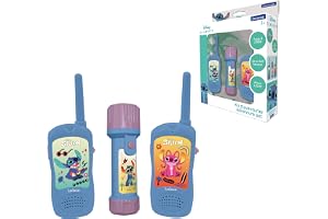 Lexibook, Stitch, Äventyrskit, RPTW10D | Walkie-talkies med 120 m räckvidd, kikare, ficklampa, kompass ingår