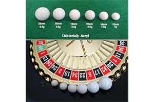 S-TROUBLE 5pcs Russian Roulette Ball Casino Roulette Game Replacement Ball Acrylic White Ball 12/14/16/18/20/22mm