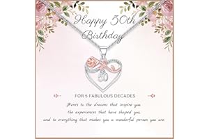MOROTOLE Rose Heart Necklaces Gifts for Women, 925 Sterling Silver Rose Heart Pendant Necklace Mothers Day Christmas Birthday Gifts for Wife Girlfriend Mom 21st 30th 40th 50th 60th and 70th Birthday
