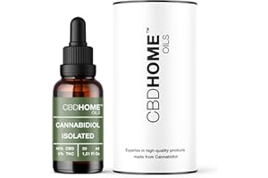 CBD HOME Aceite CBD 40% FORTE 30 ml - Isolado - Coco (MTC) y Cáñamo Ecológico Enriq. con 40% CBD Puro y Omega 3-6-9. Certificado 12.000 mg - Fabricado UE