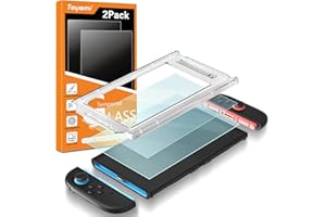 Teyomi [2 pezzi] Pellicola protettiva compatibile con Nintendo Switch 2 [7,9''] 2025, Vetro Temperato per Nintendo Switch 2 con Kit di allineamento automatico, senza bolle, antigraffio, anti-impronta