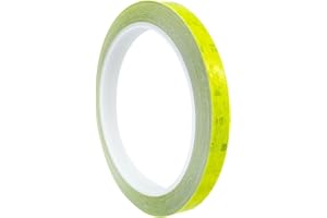 Desenda Reflective Tape 0.4" x 26 Feet Thin Warning Caution Reflector Tape Sticker Waterproof Adhesive Reflective Strip Roll Outdoor Safety for Vehicles Bike Scooter Helmet (Yellow)