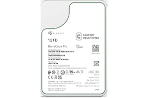 Seagate Barracuda Pro ST12000DM0007 - Disco rigido interno da 12 TB – 3,5 pollici SATA 6 Gb/s, 7200 giri/min, 256 MB di cache per computer desktop (rinnovato)