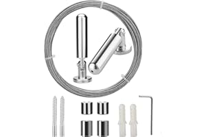 OOTSR Vorhang Seil Linie Edelstahl Draht Gesetztes Kabel des Edelstahl-304 M für Innenministerium Dekoration (5 Meter， 2mm Durchmesser)