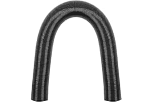 HOIIME Tuyau d'admission d'air strié en feuille d'aluminium, tuyau d'admission d'air, tuyau d'admission d'air ondulé, sortie d'air chaud pour chauffage de voiture 2000/5000/6000 W (42 mm)