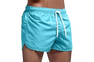 ZYPAINIY Shorts de Playa con Estilo Patchwork para Hombre Bañadores Hombre Secado Rápido Playa Pantalones Cortos de Baño con Bolsillos Cordón Bañador Multicolor