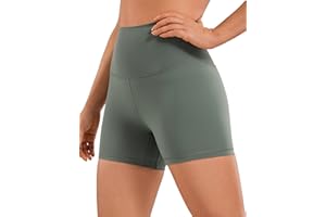 CRZ YOGA Naked Feeling Damen Kurze Yoga Leggings High Waist Blickdicht Fithess Shorts Radlerhose Sporthose - 7/10/15/20cm