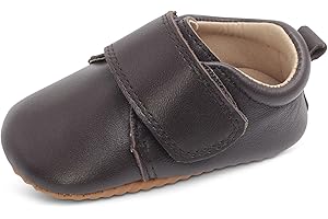 Dotty Fish Scarpe di Cuoio Classiche Ragazzi per Occasioni. Antiscivolo (18.5 EU - 24 EU)