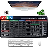 FEMONGY Excel Spanish Shortcut Mat, 900 x 400 mm | XXL Mouse Pad, Desk Mat, Thickened Waterproof Design, Excel/office/cad, Sp
