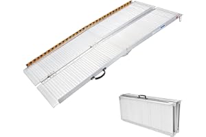 gardhom Wheelchair Ramp 2FT -7 FT Folding Aluminum Ramps for Wheelchairs for Mobility Scooters Home Entrance Threshold Doorways