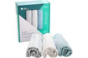 Koala Babycare - Mussole Neonato Cotone 100% - 3 Pz 80x80cm - Ideale come Regalo Neonati - Blu