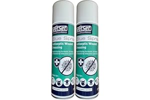 VetSet Blue Spray 250ml (Pack of 2) | Veterinary Antiseptic Instant Wound Cleanser for Horses, Cattle, Sheep & Pets | Dual Pack for Protective, Breathable Barrier on External Wounds & Abrasions